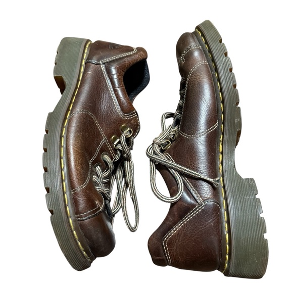 Dr. Martens Brown Leather 6 Eye Chunky Oxford Boots 12312 size 11 - Picture 1 of 7